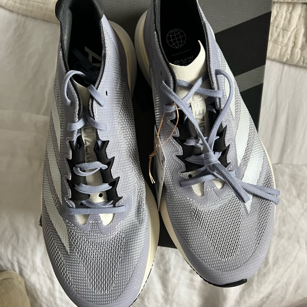 adidas Gray Athletic Shoes with Breathable Mesh and White Sole